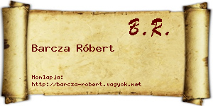 Barcza Róbert névjegykártya
