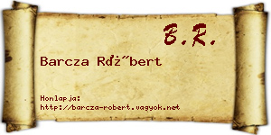 Barcza Róbert névjegykártya